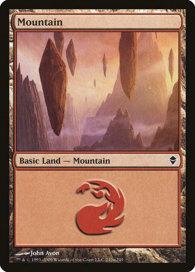 Mountain (242a) [Zendikar] | Impulse Games and Hobbies