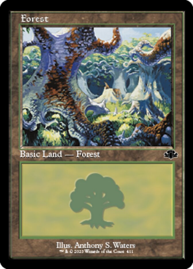 Forest (411) (Retro) [Dominaria Remastered] | Impulse Games and Hobbies