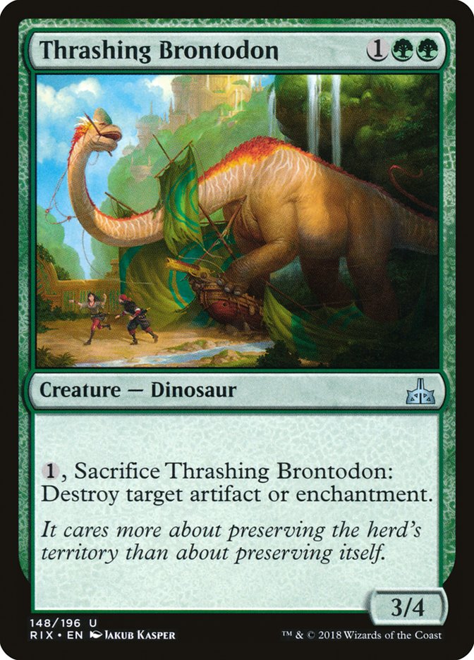Thrashing Brontodon [Rivals of Ixalan] | Impulse Games and Hobbies