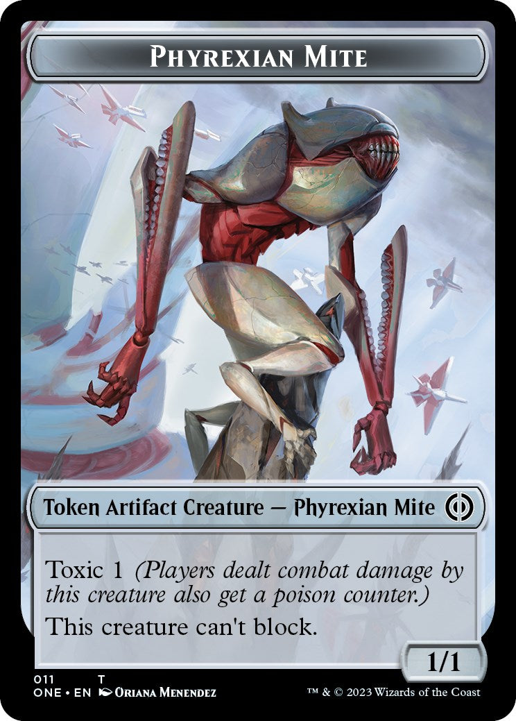 Phyrexian Mite // Phyrexian Insect Double-Sided Token [Phyrexia: All Will Be One Commander Tokens] | Impulse Games and Hobbies