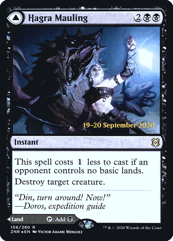 Hagra Mauling // Hagra Broodpit  [Zendikar Rising Prerelease Promos] | Impulse Games and Hobbies