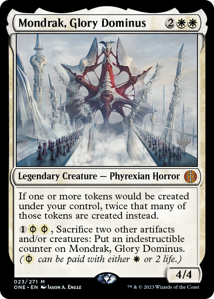 Mondrak, Glory Dominus (Promo Pack) [Phyrexia: All Will Be One Promos] | Impulse Games and Hobbies