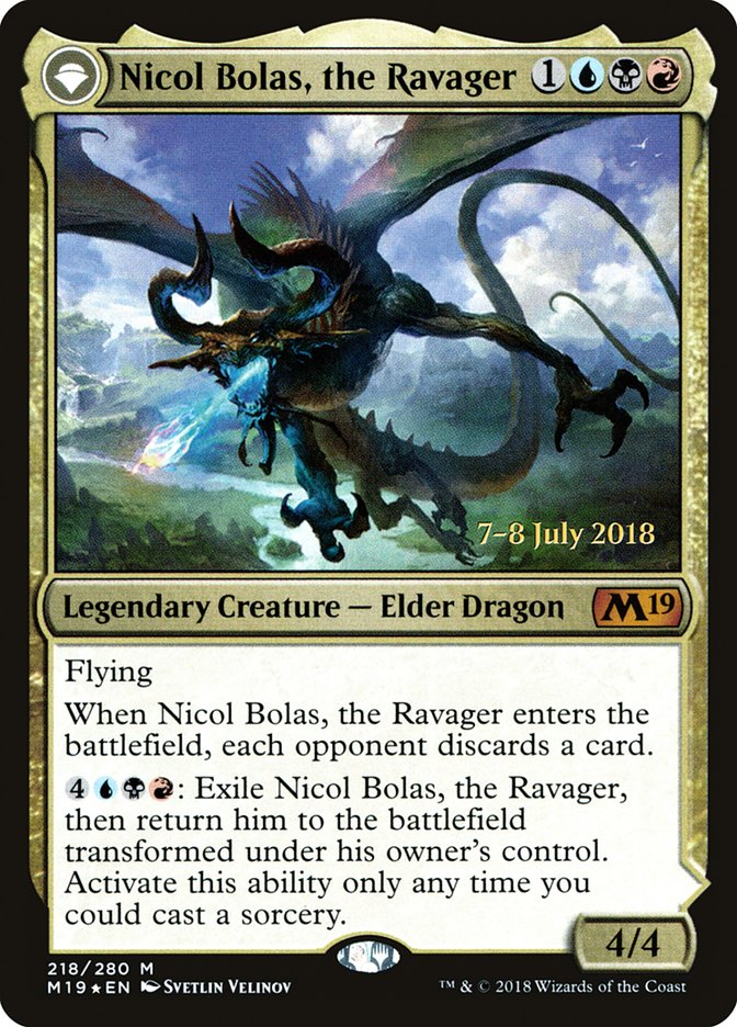 Nicol Bolas, the Ravager // Nicol Bolas, the Arisen [Core Set 2019 Prerelease Promos] | Impulse Games and Hobbies