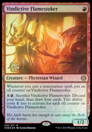 Vindictive Flamestoker [Phyrexia: All Will Be One Prerelease Promos] | Impulse Games and Hobbies