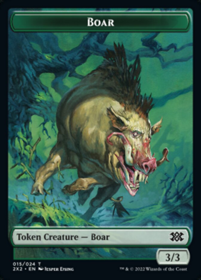 Boar // Vampire Double-sided Token [Double Masters 2022 Tokens] | Impulse Games and Hobbies