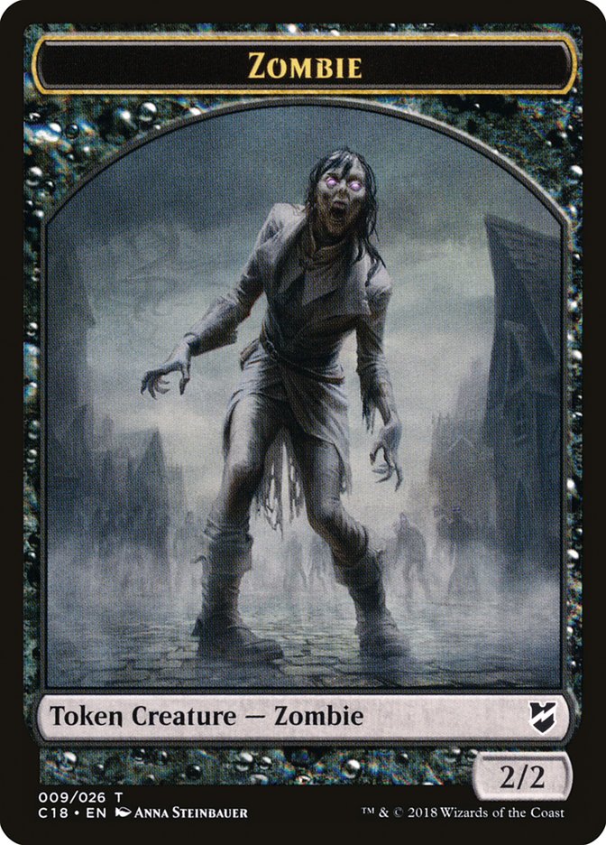 Manifest // Zombie Double-Sided Token [Commander 2018 Tokens] | Impulse Games and Hobbies