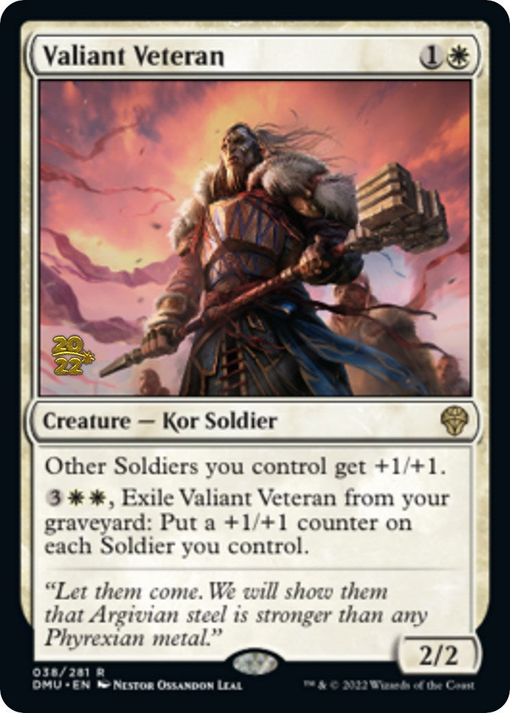 Valiant Veteran [Dominaria United Prerelease Promos] | Impulse Games and Hobbies