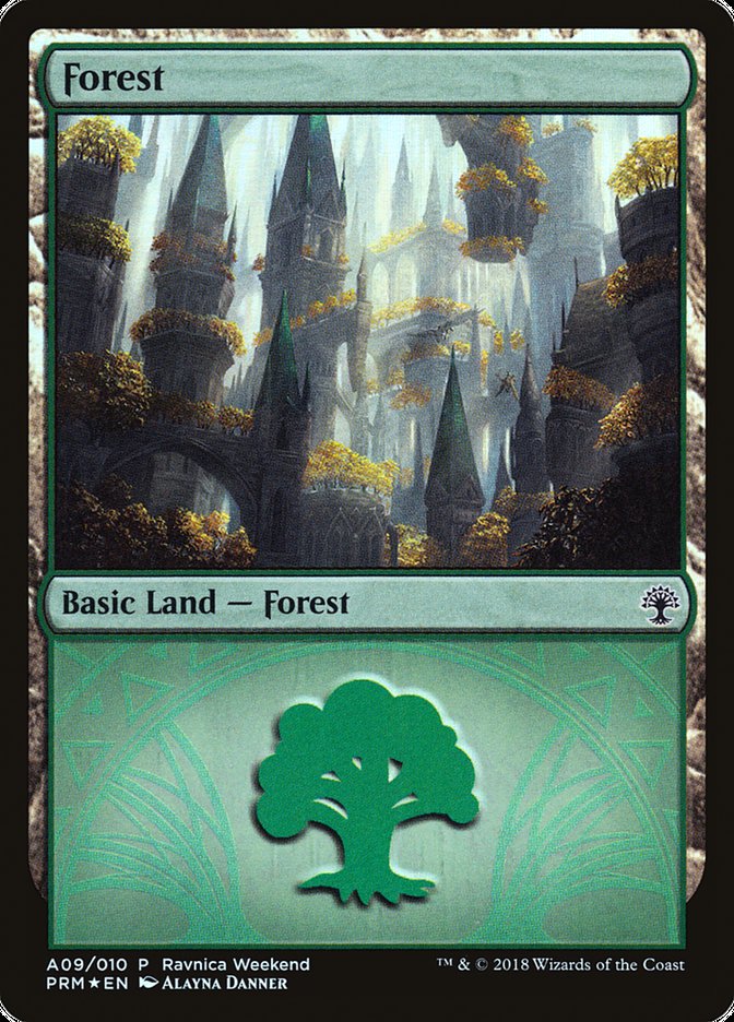 Forest (A09) [Ravnica Allegiance Ravnica Weekend] | Impulse Games and Hobbies