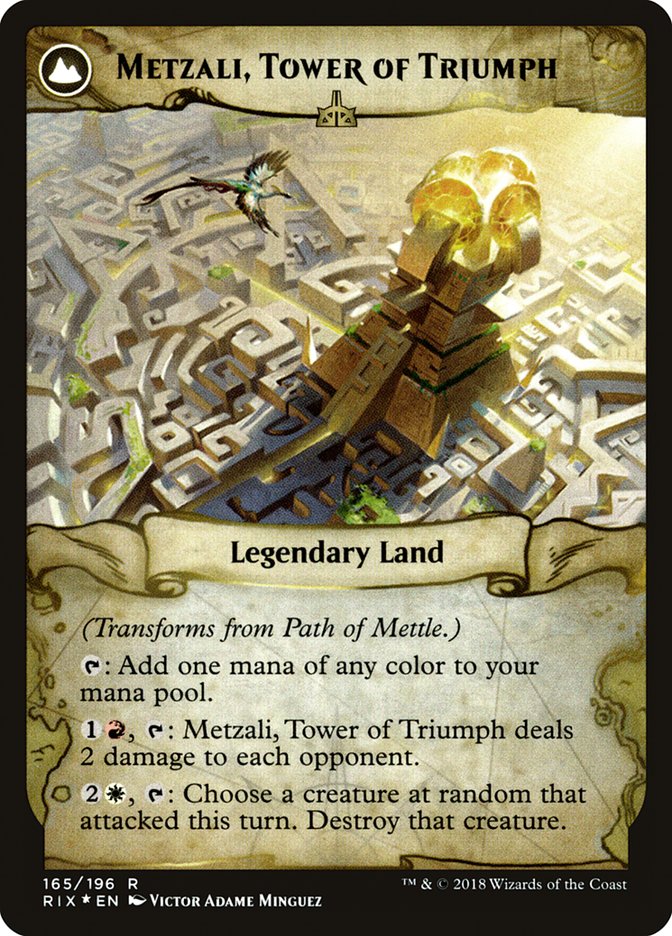 Path of Mettle // Metzali, Tower of Triumph [Rivals of Ixalan Prerelease Promos] | Impulse Games and Hobbies