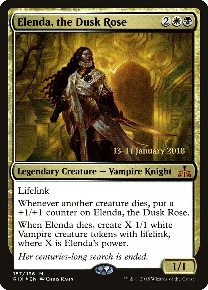 Elenda, the Dusk Rose [Rivals of Ixalan Prerelease Promos] | Impulse Games and Hobbies