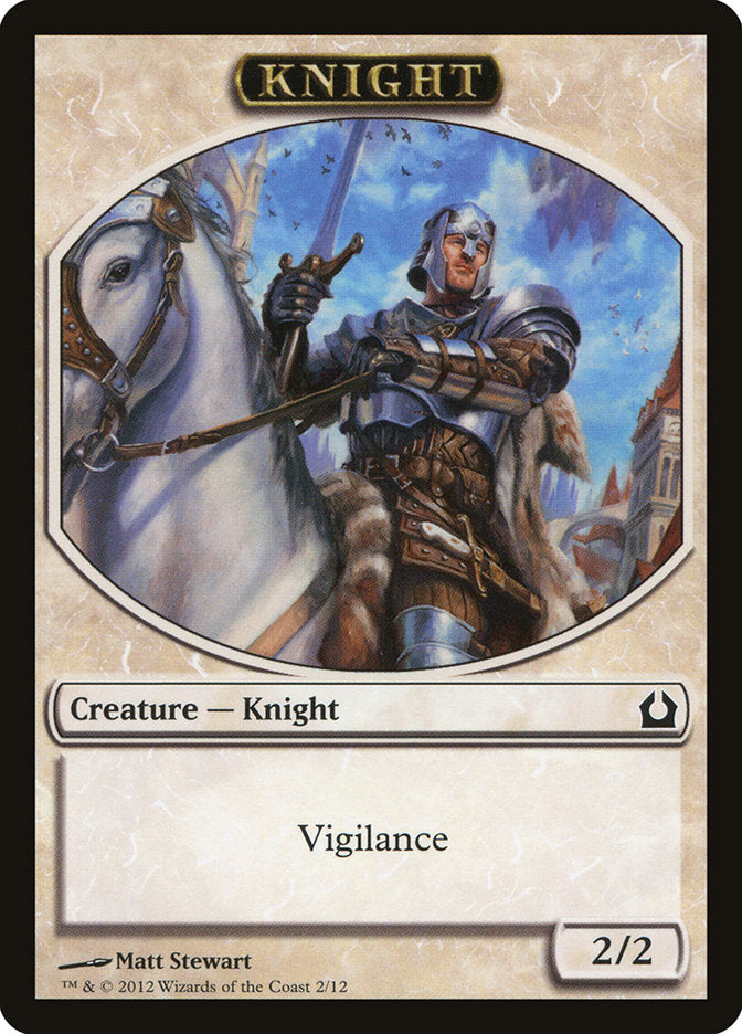 Knight Token [Return to Ravnica Tokens] | Impulse Games and Hobbies