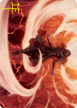 Crackle with Power Art Card (Gold-Stamped Signature) [Strixhaven: School of Mages Art Series] | Impulse Games and Hobbies