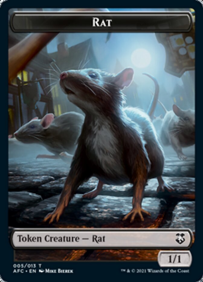 Rat // Zombie Double-sided Token [Dungeons & Dragons: Adventures in the Forgotten Realms Commander Tokens] | Impulse Games and Hobbies