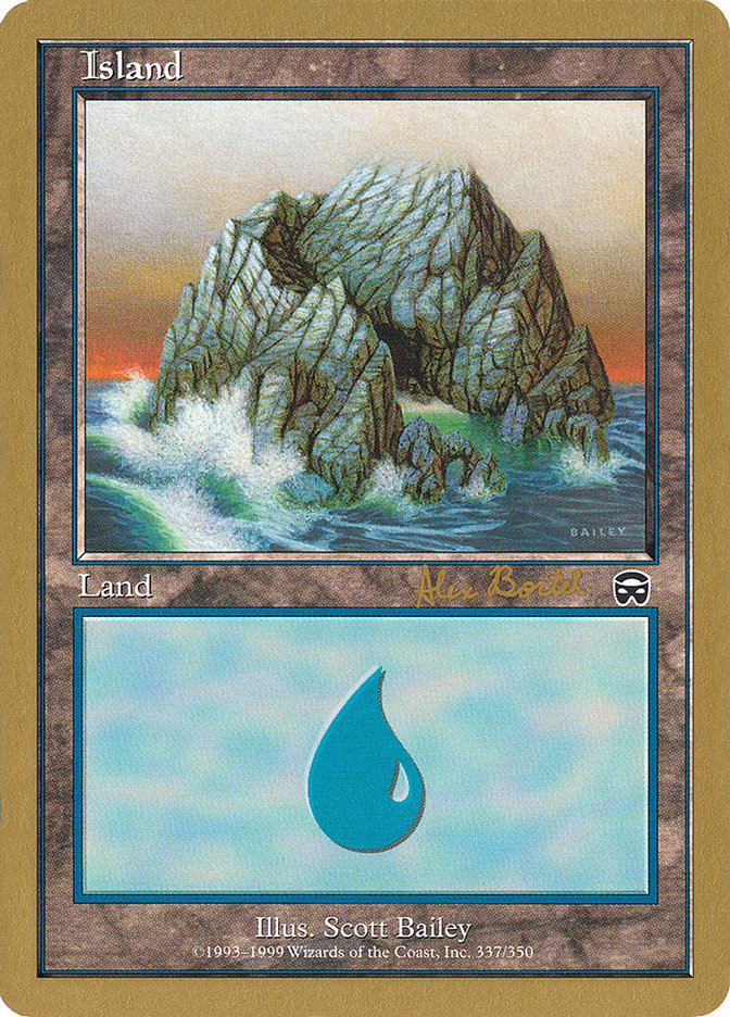 Island (ab337a) (Alex Borteh) [World Championship Decks 2001] | Impulse Games and Hobbies