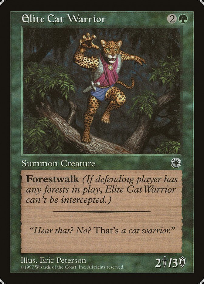 Elite Cat Warrior (With Flavor Text) [Portal] | Impulse Games and Hobbies