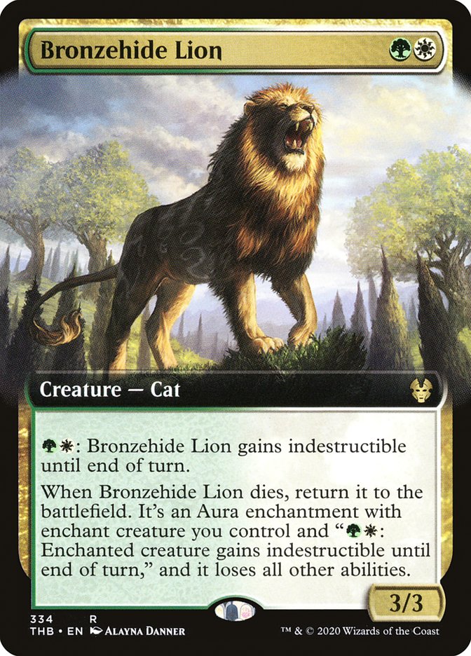 Bronzehide Lion (Extended Art) [Theros Beyond Death] | Impulse Games and Hobbies