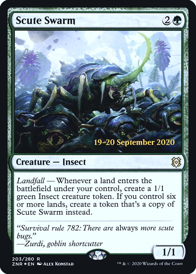 Scute Swarm  [Zendikar Rising Prerelease Promos] | Impulse Games and Hobbies