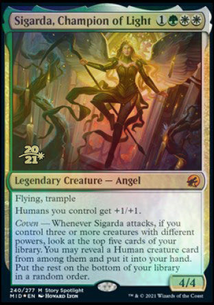 Sigarda, Champion of Light [Innistrad: Midnight Hunt Prerelease Promos] | Impulse Games and Hobbies