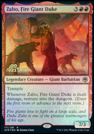 Zalto, Fire Giant Duke [Dungeons & Dragons: Adventures in the Forgotten Realms Prerelease Promos] | Impulse Games and Hobbies