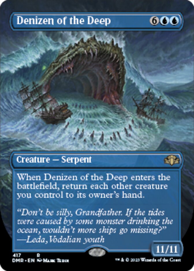 Denizen of the Deep (Borderless Alternate Art) [Dominaria Remastered] | Impulse Games and Hobbies