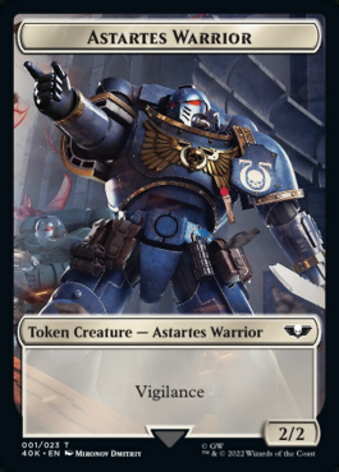Astartes Warrior (001) // Clue Double-sided Token [Universes Beyond: Warhammer 40,000 Tokens] | Impulse Games and Hobbies