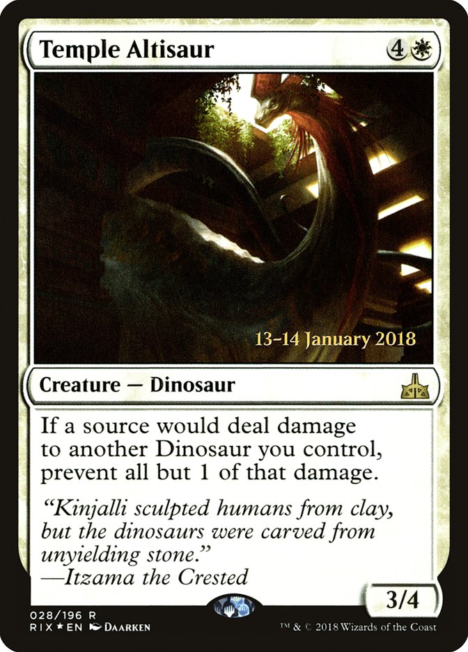 Temple Altisaur [Rivals of Ixalan Prerelease Promos] | Impulse Games and Hobbies