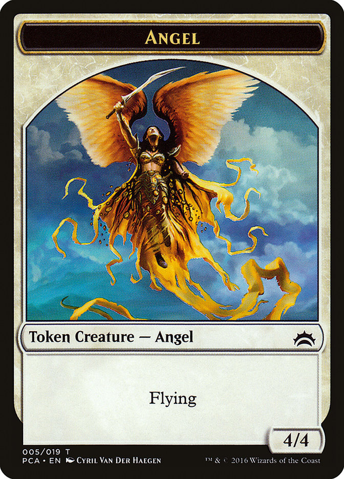 Angel // Saproling Double-Sided Token [Planechase Anthology Tokens] | Impulse Games and Hobbies