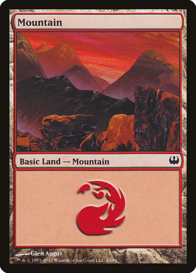 Mountain (80) [Duel Decks: Knights vs. Dragons] | Impulse Games and Hobbies