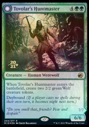Tovolar's Huntmaster // Tovolar's Packleader [Innistrad: Midnight Hunt Prerelease Promos] | Impulse Games and Hobbies