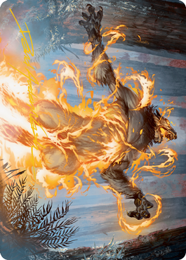 Burn the Accursed Art Card (Gold-Stamped Signature) [Innistrad: Midnight Hunt Art Series] | Impulse Games and Hobbies