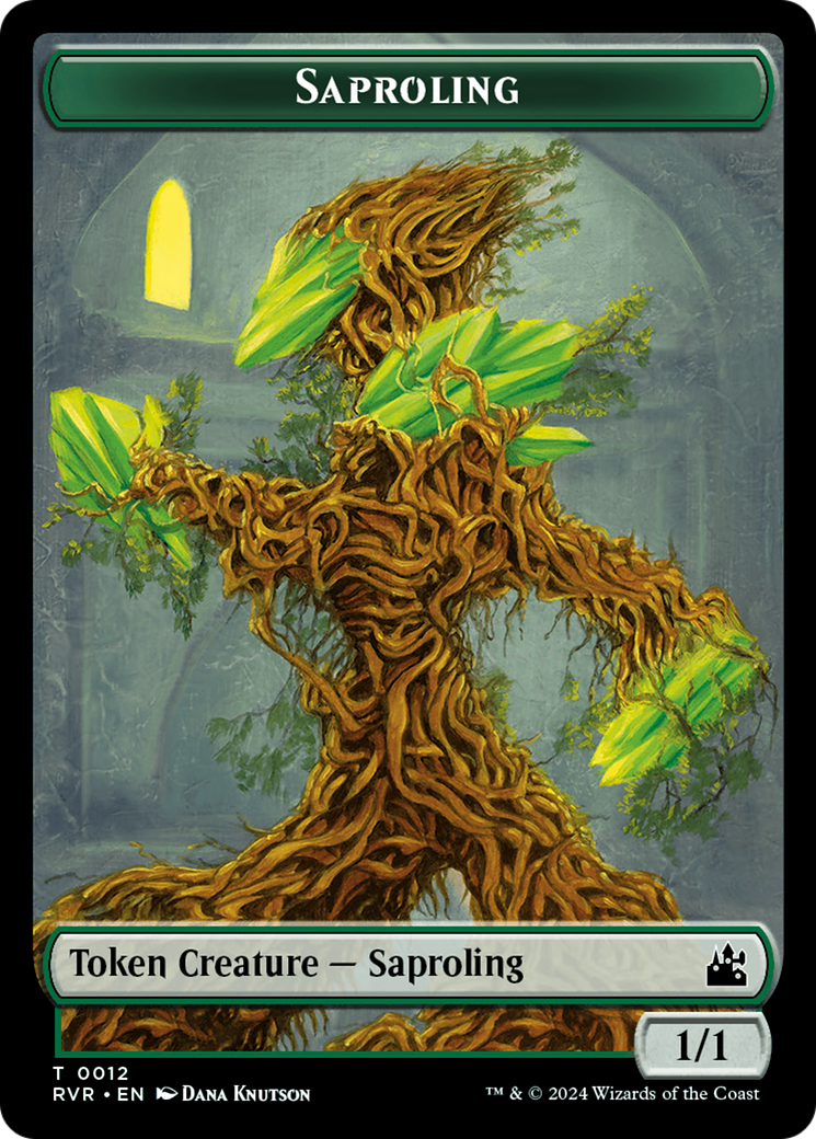 Saproling // Wurm Double-Sided Token [Ravnica Remastered Tokens] | Impulse Games and Hobbies