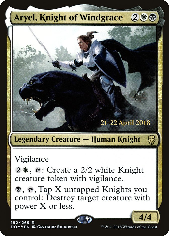 Aryel, Knight of Windgrace [Dominaria Prerelease Promos] | Impulse Games and Hobbies