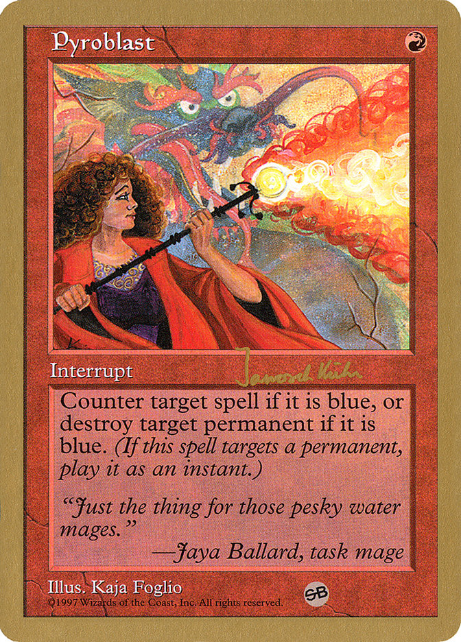 Pyroblast (Janosch Kuhn) (SB) [World Championship Decks 1997] | Impulse Games and Hobbies
