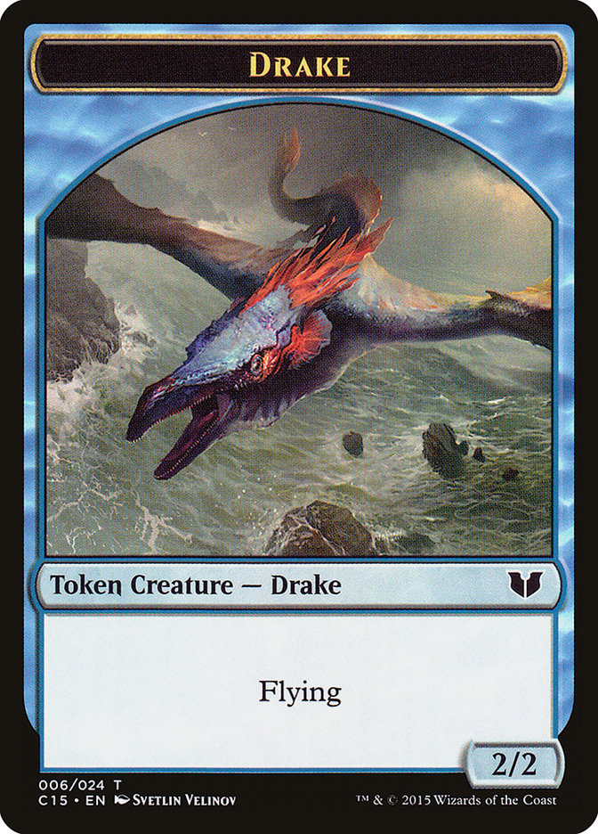 Drake // Elemental (020) Double-Sided Token [Commander 2015 Tokens] | Impulse Games and Hobbies