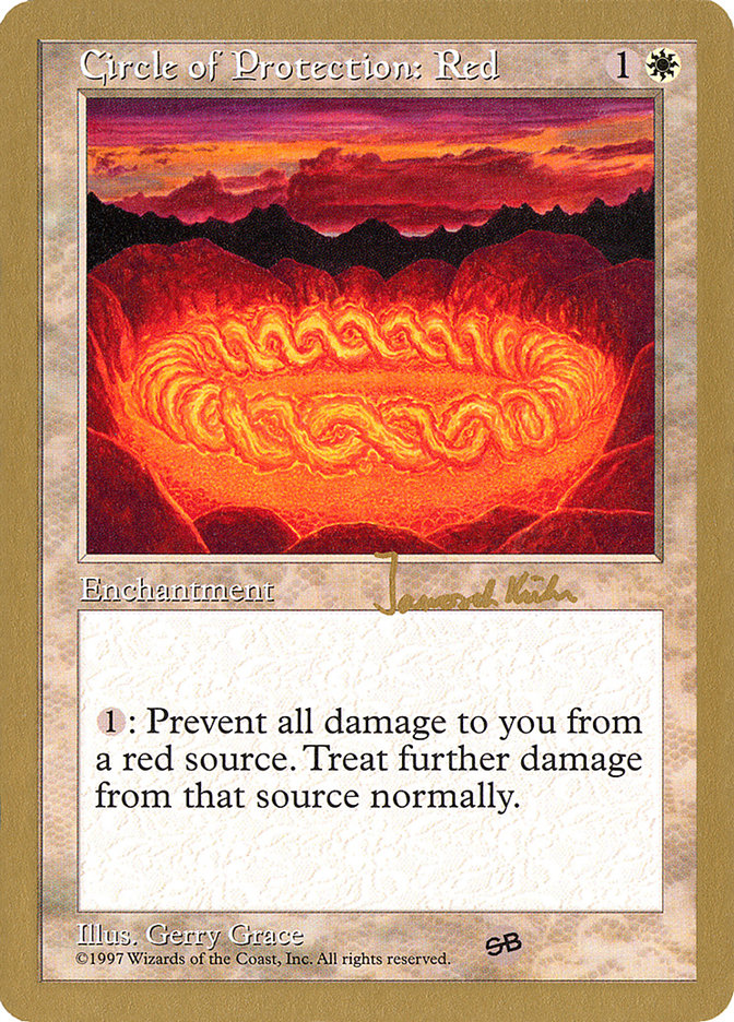 Circle of Protection: Red (Janosch Kuhn) (SB) [World Championship Decks 1997] | Impulse Games and Hobbies