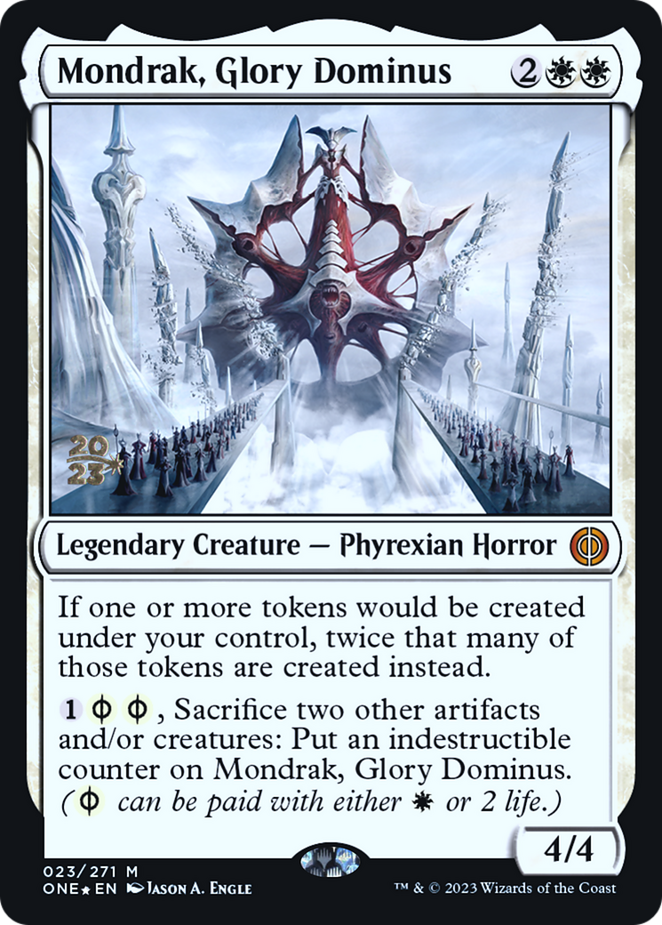 Mondrak, Glory Dominus [Phyrexia: All Will Be One Prerelease Promos] | Impulse Games and Hobbies