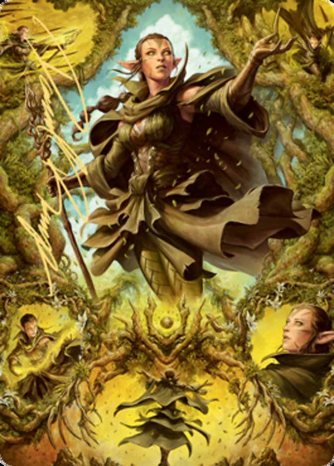 Nissa of Shadowed Boughs 2 Art Card (Gold-Stamped Signature) [Zendikar Rising Art Series] | Impulse Games and Hobbies