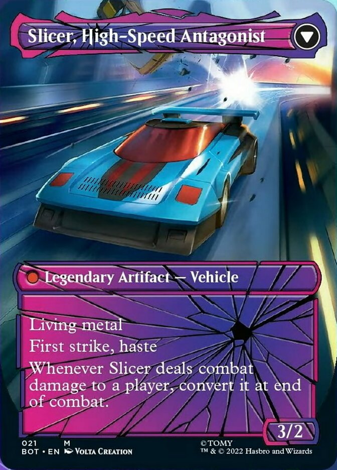Slicer, Hired Muscle // Slicer, High-Speed Antagonist (Shattered Glass) [Universes Beyond: Transformers] | Impulse Games and Hobbies
