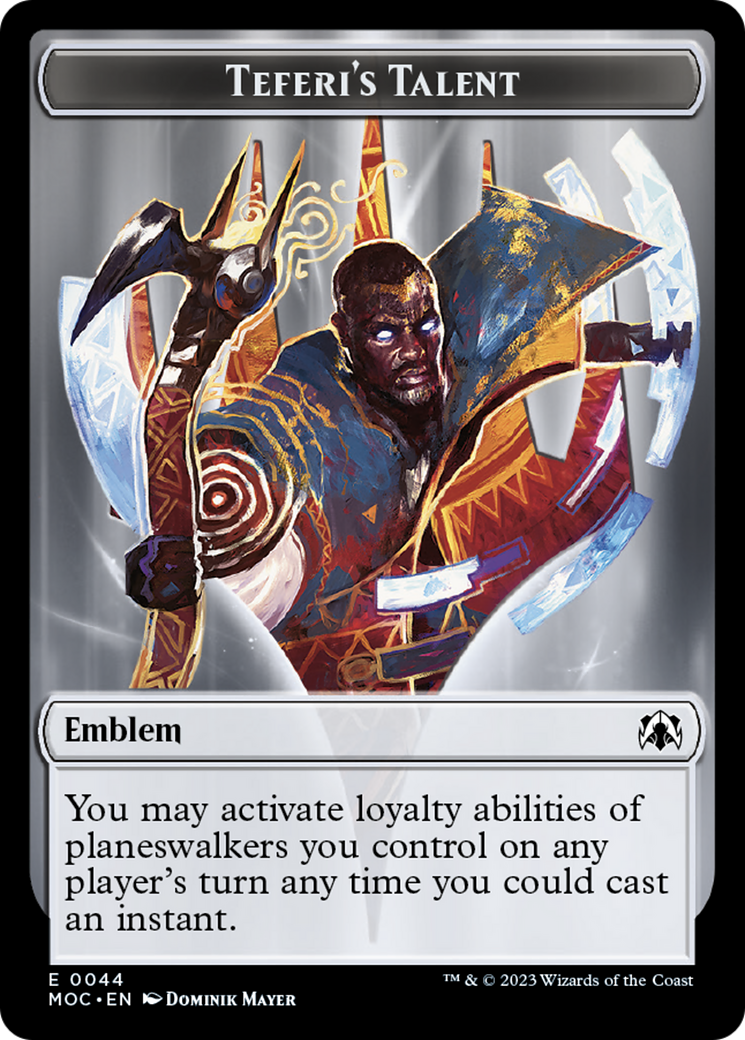 Elemental (9) // Teferi's Talent Emblem Double-Sided Token [March of the Machine Tokens] | Impulse Games and Hobbies