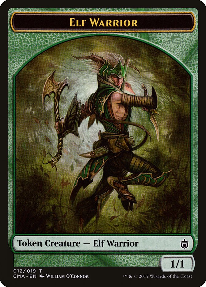 Elf Warrior Token [Commander Anthology Tokens] | Impulse Games and Hobbies