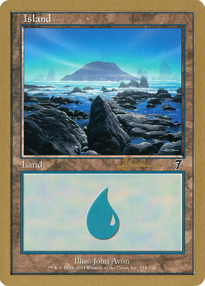 Island (ar334) (Antoine Ruel) [World Championship Decks 2001] | Impulse Games and Hobbies