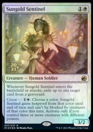 Sungold Sentinel [Innistrad: Midnight Hunt Prerelease Promos] | Impulse Games and Hobbies