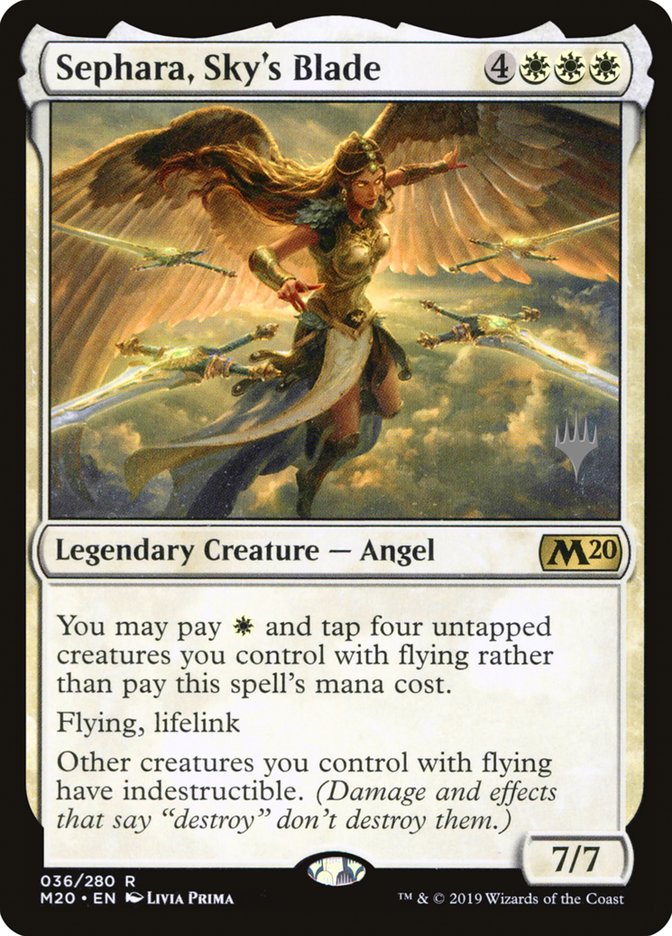 Sephara, Sky's Blade (Promo Pack) [Core Set 2020 Promos] | Impulse Games and Hobbies