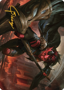 Karlach, Fury of Avernus Art Card (34) (Gold-Stamped Signature) [Commander Legends: Battle for Baldur's Gate Art Series] | Impulse Games and Hobbies