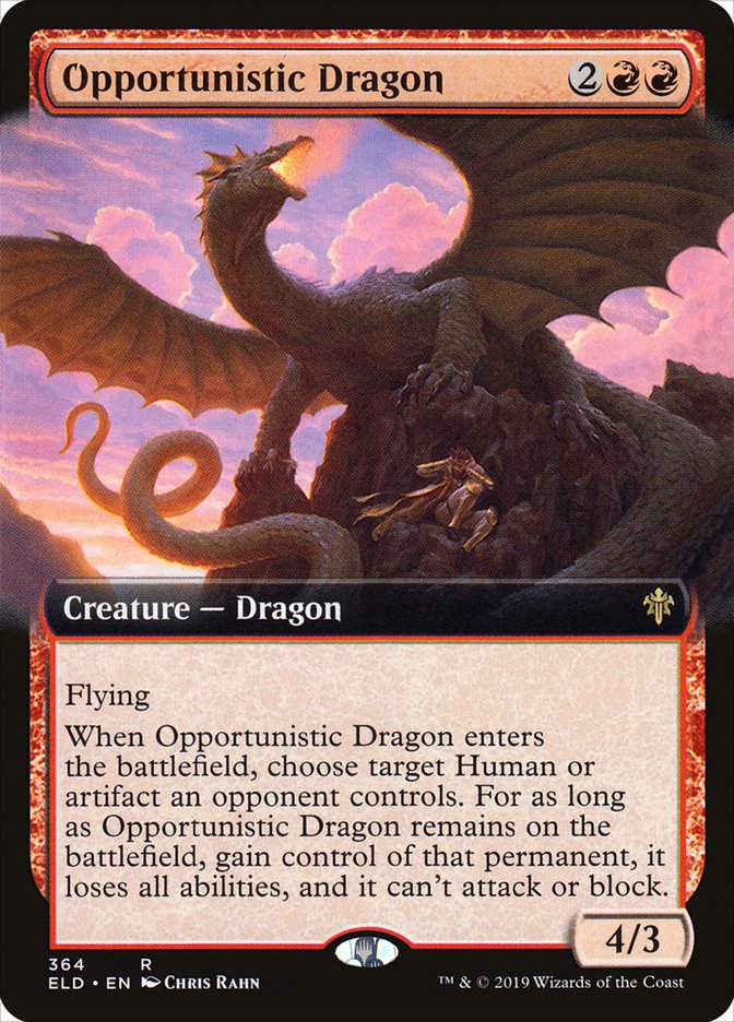 Opportunistic Dragon (Extended Art) [Throne of Eldraine] | Impulse Games and Hobbies