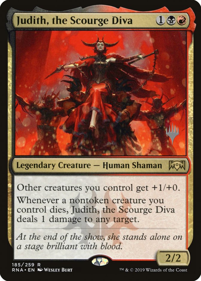 Judith, the Scourge Diva (Promo Pack) [Ravnica Allegiance Promos] | Impulse Games and Hobbies