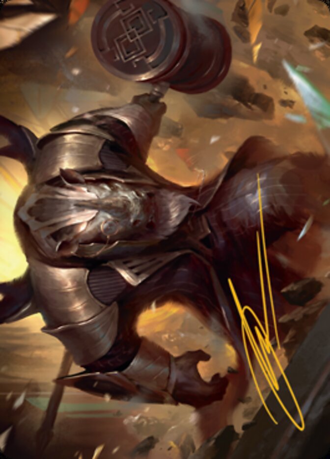 Perrie, the Pulverizer Art Card (Gold-Stamped Signature) [Streets of New Capenna Art Series] | Impulse Games and Hobbies