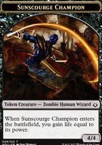 Sunscourge Champion // Zombie Double-sided Token [Hour of Devastation Tokens] | Impulse Games and Hobbies