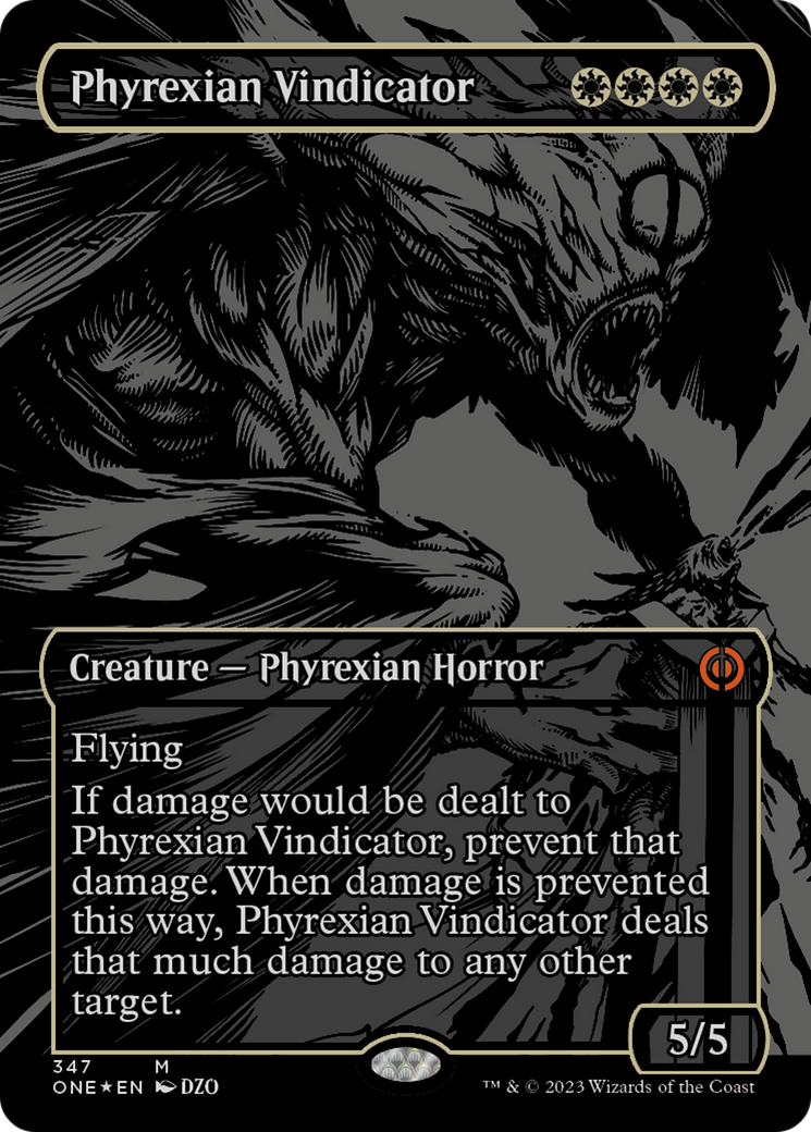 Phyrexian Vindicator (Oil Slick Raised Foil) [Phyrexia: All Will Be One] | Impulse Games and Hobbies