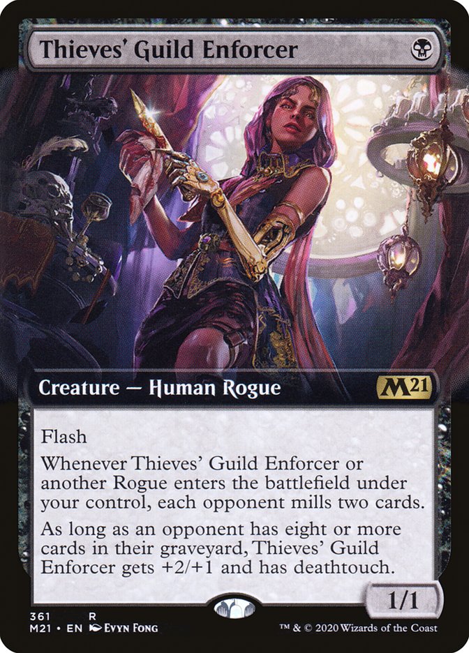 Thieves' Guild Enforcer (Extended Art) [Core Set 2021] | Impulse Games and Hobbies